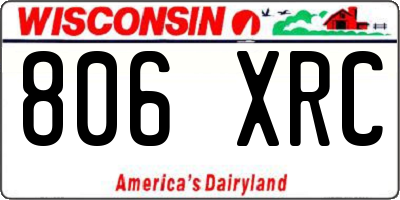 WI license plate 806XRC