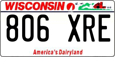 WI license plate 806XRE