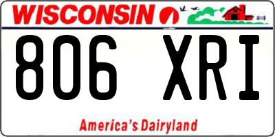 WI license plate 806XRI