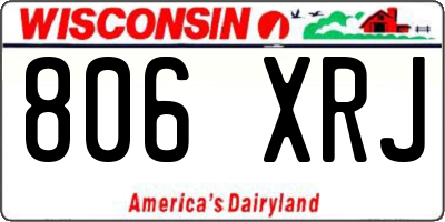 WI license plate 806XRJ