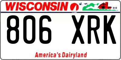 WI license plate 806XRK
