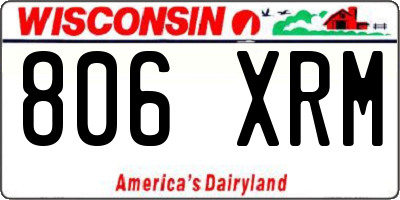 WI license plate 806XRM