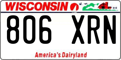 WI license plate 806XRN