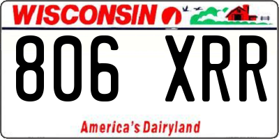WI license plate 806XRR