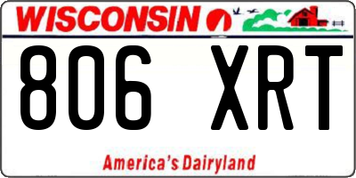 WI license plate 806XRT