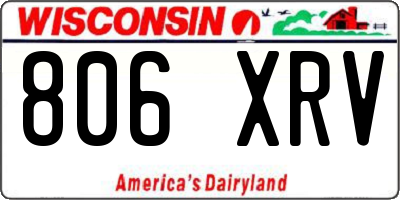 WI license plate 806XRV