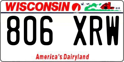 WI license plate 806XRW