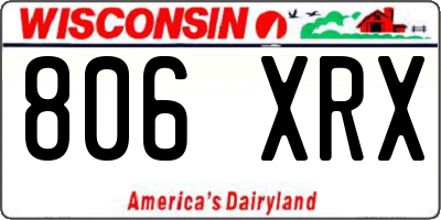WI license plate 806XRX
