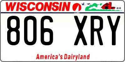 WI license plate 806XRY