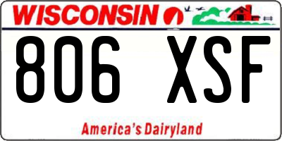 WI license plate 806XSF