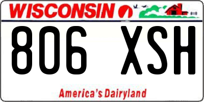 WI license plate 806XSH