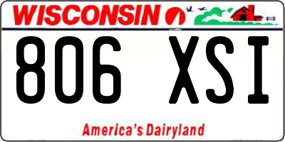 WI license plate 806XSI