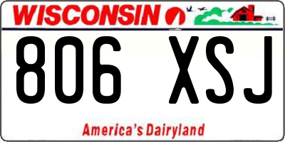 WI license plate 806XSJ