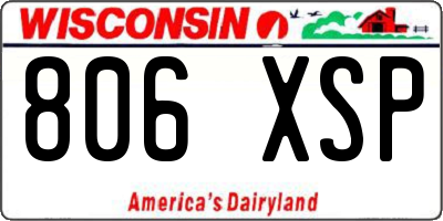 WI license plate 806XSP