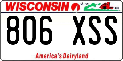 WI license plate 806XSS