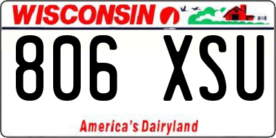 WI license plate 806XSU