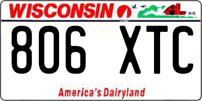 WI license plate 806XTC