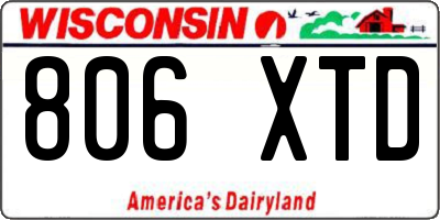 WI license plate 806XTD