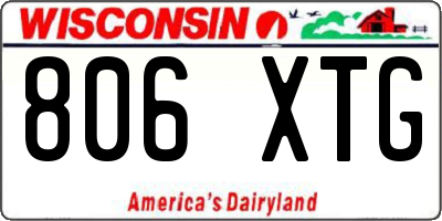 WI license plate 806XTG