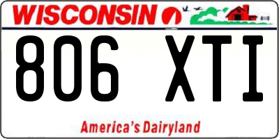 WI license plate 806XTI