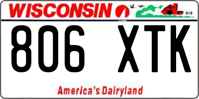 WI license plate 806XTK