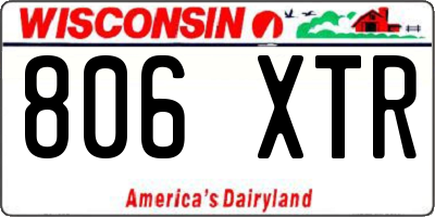WI license plate 806XTR