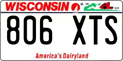 WI license plate 806XTS