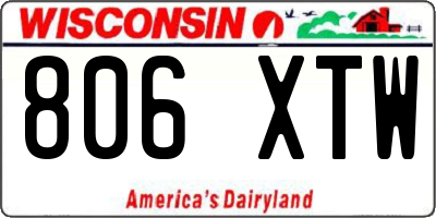 WI license plate 806XTW
