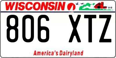 WI license plate 806XTZ