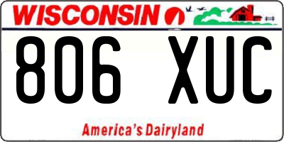 WI license plate 806XUC
