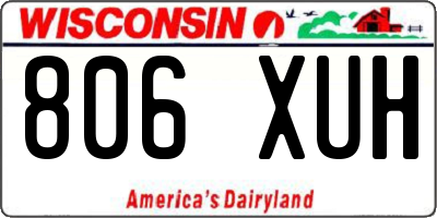 WI license plate 806XUH