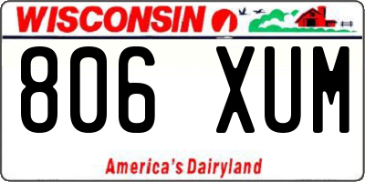 WI license plate 806XUM