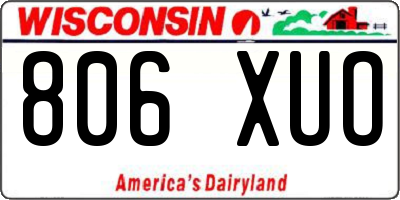 WI license plate 806XUO