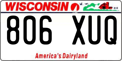 WI license plate 806XUQ