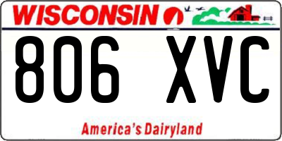 WI license plate 806XVC