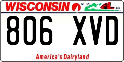 WI license plate 806XVD