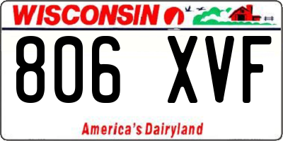 WI license plate 806XVF