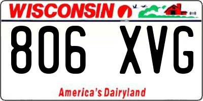 WI license plate 806XVG