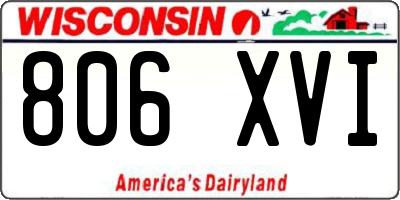 WI license plate 806XVI