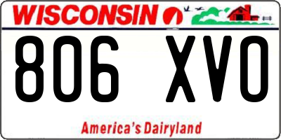 WI license plate 806XVO