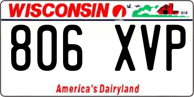 WI license plate 806XVP