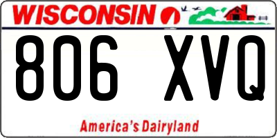 WI license plate 806XVQ