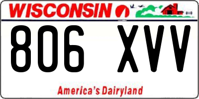 WI license plate 806XVV