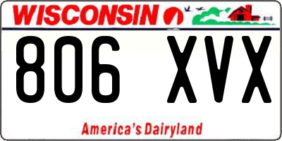 WI license plate 806XVX