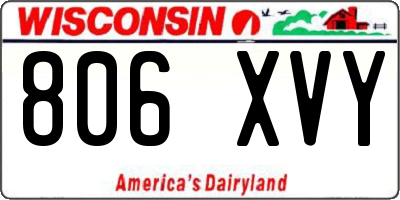 WI license plate 806XVY