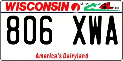 WI license plate 806XWA