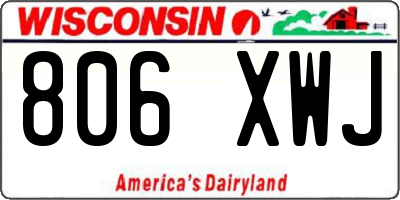 WI license plate 806XWJ
