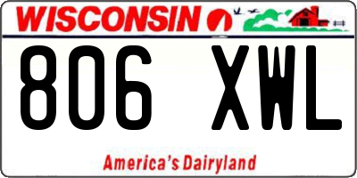 WI license plate 806XWL