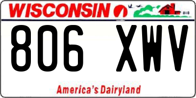 WI license plate 806XWV
