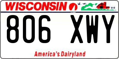 WI license plate 806XWY